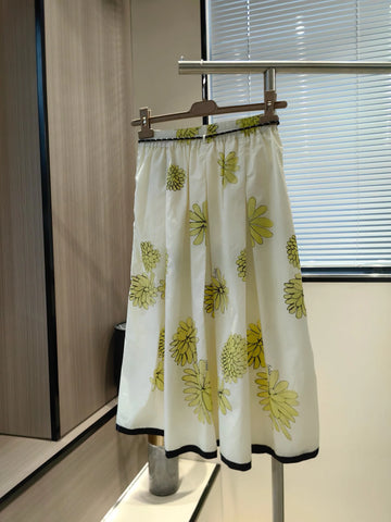 Summer casual women's printed lightweight skirt