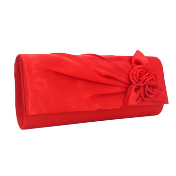 Newly Launched Best Seller Flower Bride Handbag Evening Dress Bag Silk Wedding Banquet Bag Soft Shape Other Design