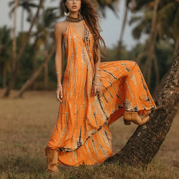 FD911 Summer 2022 New Women's Casual Sleeveless Printed Dress Beach Wear Fashionable and Comfortable