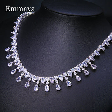 Emmaya New Arrival Exquisite Cubic Zircon Necklace For Women&Girls Noble Dress-Up Luxury Jewelry Wedding Party Fascinating Gift