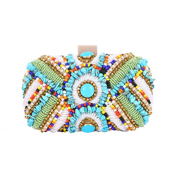 New color beaded bag fashion evening dress bag party reception bag ladies one shoulder sling reception bag holiday gift bag