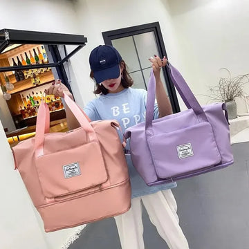 Medium Size Luggage Foldable Female Short Distance Portable Large Capacity Maternity Storage Travel Duffel Fitness Bag