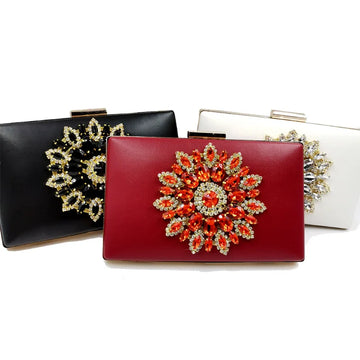 2025 New Sunflower Dinner Bag Diamond Women's Clutch Bag Rhinestone Evening Bag Celebrity Dress luxury evening purse for women