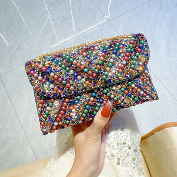 Diamond Women Luxury Clutch Evening Bag Wedding Crystal Prom Ladies Cell Phone Pocket Purse Female Small Flap Bags for Party Sac