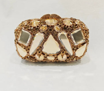 XIYUAN Newest Sliver/Gold Female Fashion Rhinestone Bags Designer Ladies Luxury Wedding Party Handbags Day Clutches Evening Bags