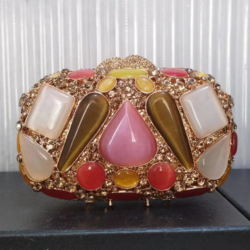 XIYUAN 2024 New Big Stones Evening Purse Bags Rhinestone Wedding Gems Clutch Bag Bridal Clutches Women Diamonds Party Purses Bag