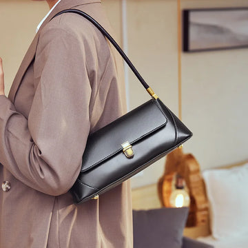 Fashion Women's Bag Luxury Designer Vintage French Style Shoulder Bag Women Rectangle Bags Trend Female Handbags