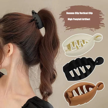 Colourful High Ponytail Banana Hair Clip Women's Back of the Head Shark Scratch Clip Fashion Simple Versatile Hair Accessories