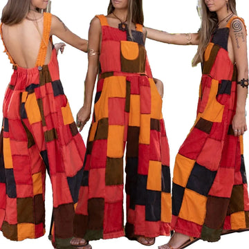 31257 Cross-Border Women's Fashion New European and American Style Amazon Best Seller Printing Bohemian Style Bib Pants