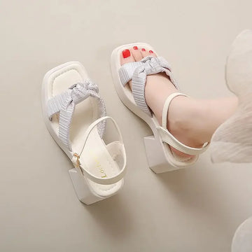 Wedge With Platform Waterproof Ladies Shoes Square Heels Women's Sandals Comfortable and Elegant Designer Summer 2025 Offers Vip