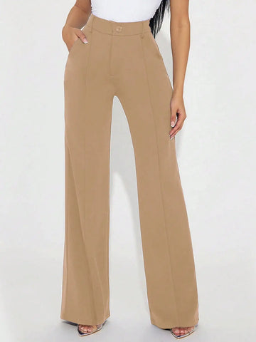 Ladies' commuting elegant straight leg pants