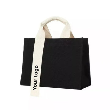 100Pcs/Lot New Style Canvas Custom Tote Cotton Bag Small Size High Quality for Women Carry Durable Eco-Friendly