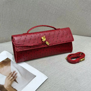 High-End Feeling Niche Cross-Border Bird Pattern Lock Buckle Women's Underarm Handbag French Bread Single Shoulder Bag