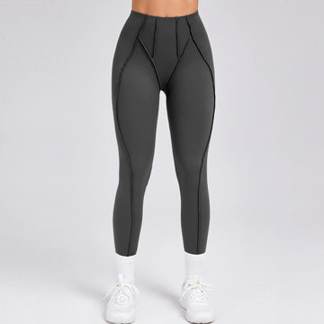 Women Nude Straps Yoga Pants Squat Proof Workout High Waist Leggings Fitness Pant Female Active Wear Legging
