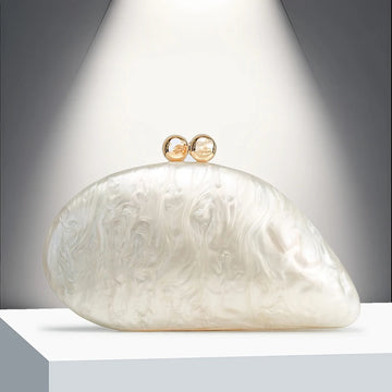 Irregular Shell Acrylic Bag Fashion Trend Wedding Banquet Handbag Banquet Bag Single Shoulder Diagonal Span Bag Women's Bag