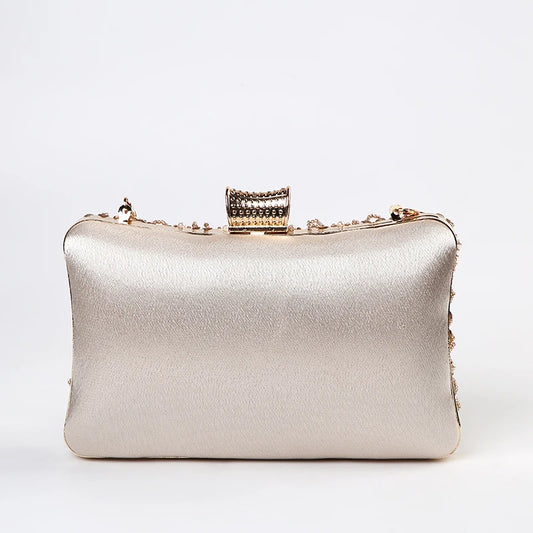 Luxy Moon Women's Clutch Bag Apricot Pearl Evening Clutch Purse Luxury Women Handbag Handmade Wedding Party Shoulder Bag ZD1536