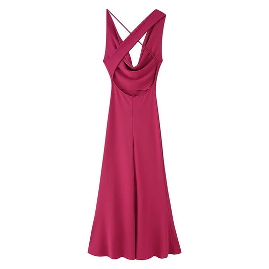 2025 Spring/Summer New Product: Women's Fashion, Elegant and Elegant Long Dress, Simple and Sexy backless Design, Elegant and St