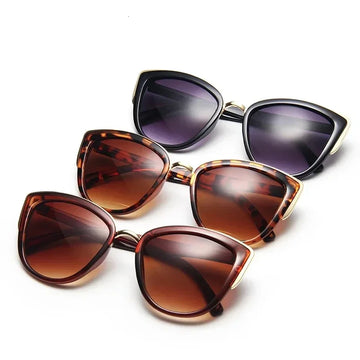 Gradient Glasses Cateye Sunglasses Women Vintage  Retro Cat eye Sun glasses Female Eyewear  For Female Mirror UV400