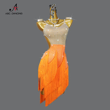 2025 New Latin Dance Competition Costume Women Ball Clothes Sexy Girl Party Dress Outdoor Skirt Stage Line Suit Samba Customized