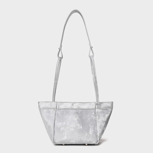 Genuine Leather Women's Bag Diagonal Cross Bag High-end Bucket Bag 2025 New Small Square Bag One-shoulder Food Basket Bag