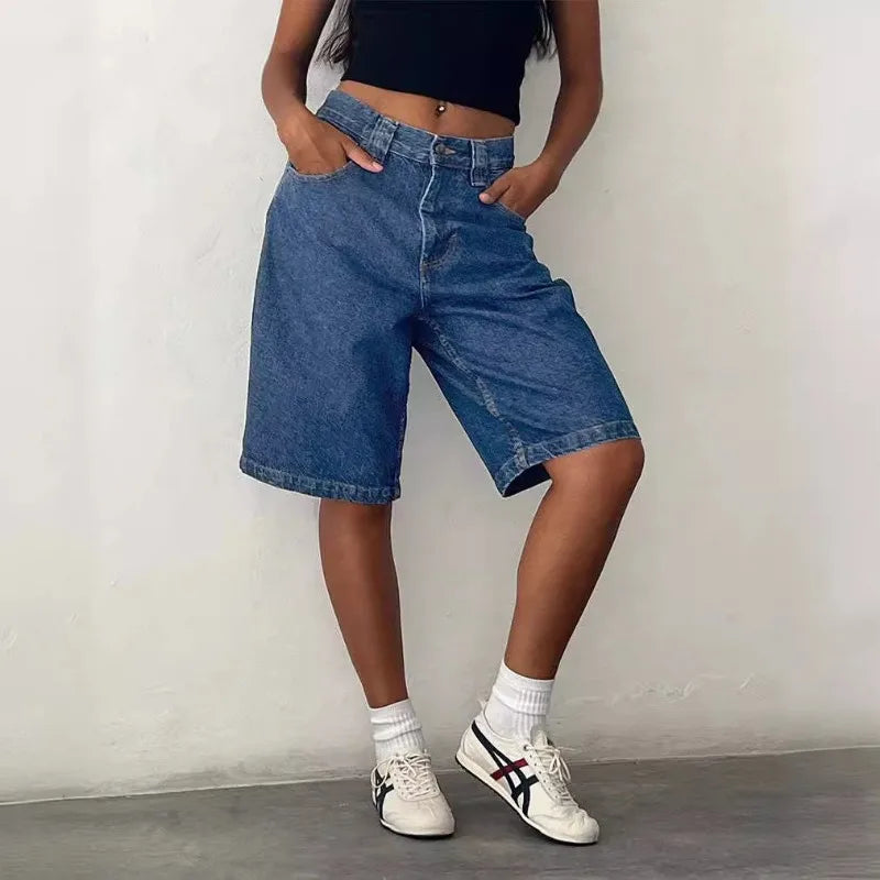 American Street Style New Denim Five-minute Pants Non-elastic Slim Fashion Casual Women's Pants New Girls Shorts
