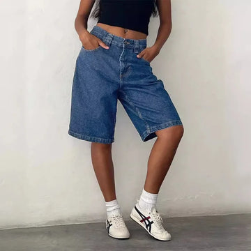 American Street Style New Denim Five-minute Pants Non-elastic Slim Fashion Casual Women's Pants New Girls Shorts