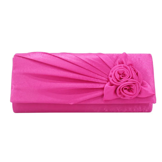 Newly Launched Best Seller Flower Bride Handbag Evening Dress Bag Silk Wedding Banquet Bag Soft Shape Other Design