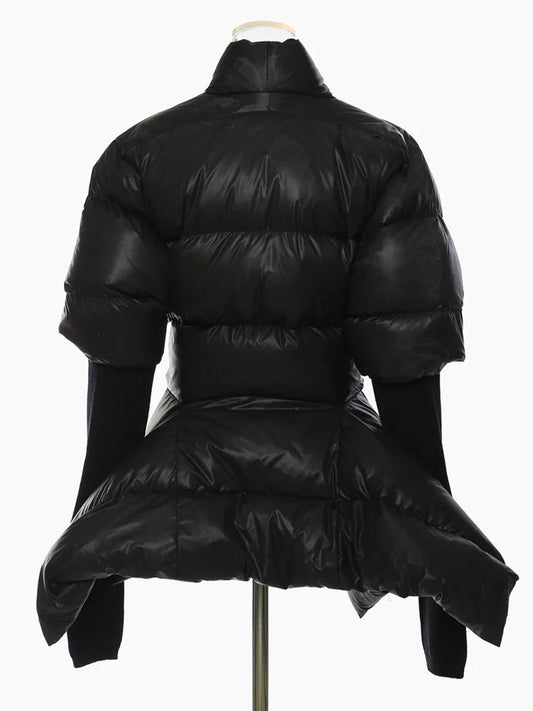 DEAT Fashion Women's Cotton-padded Coat Lapel Loose Zipper Solid Color Thick Warm Parka Jackets Winter 2024 New Tide 7AB4885