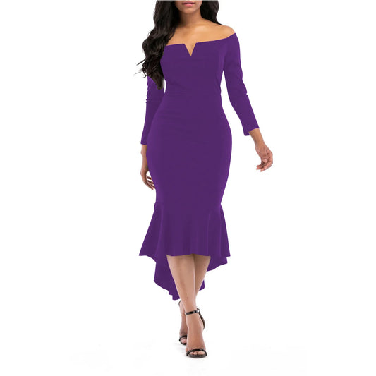 Sexy Fashion Shoulder Women's Dress JX5453