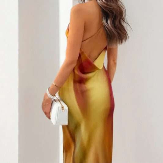 Summer New Strapless Sleeveless Spaghetti Strap Bodycon Solid Color Dress Women Casual Party Slim Fit Elegant Cocktail Beachwear