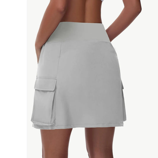 Summer Skirt New Short For Women High Waist Solid Casual With Pockets Skirt 2025 Trend Sport Short Skirts Woman Workwear Skirt