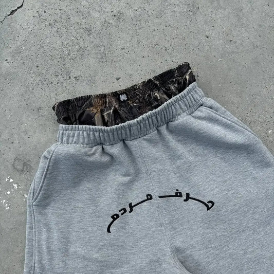 Y2K Double Waist Shorts Popular Trendy Brand New Embroidery Pattern Casual Shorts Women Harajuku Hip Hop Oversize Sports Shorts