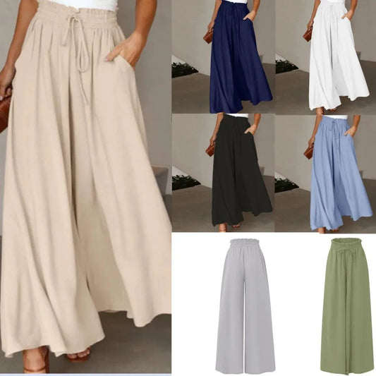 Fashionable Loose Casual Wide Leg Pants Women's Spring Summer Independent Station Long Trousers Comfortable Female Clothing