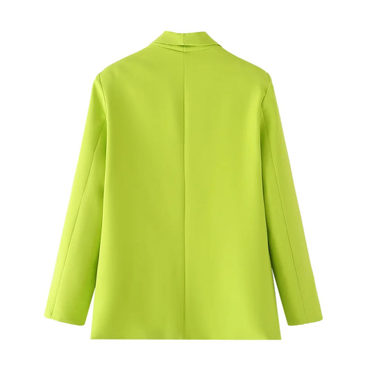 Zach Ailsa 2024 Autumn New Product Women's Wear Simple and Elegant Slim Fit Solid Color Pocket Decoration Suit Coat