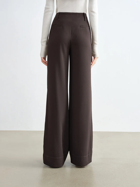 ZIQIAO Women Casual Pants Petite Fit Slim Straight Leg Slimming Design Floor Length 2025 Autumn New Arrival Pants 25ZQ93054