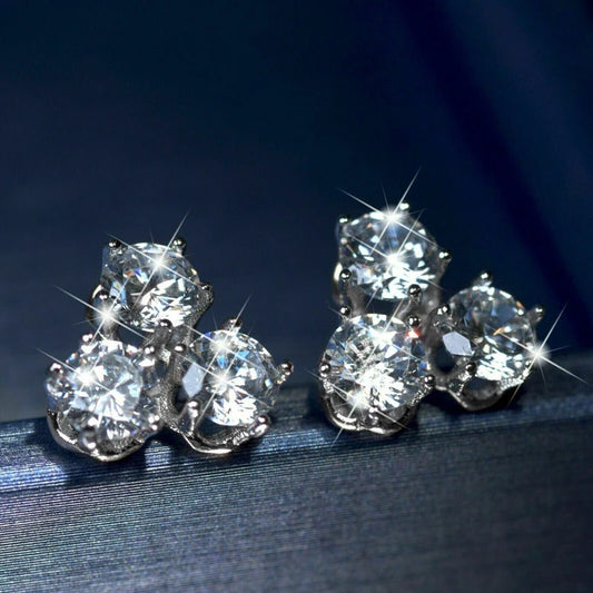 Huitan Crystal Cubic Zirconia Stud Earrings for Women Ear Piercing Delicate Girls Earrings Fancy Gift Statement Jewelry Dropship