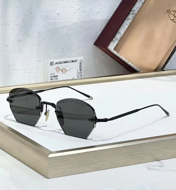 Luxury Vintage Fashion Trend Rimless Design Sunglasses JMMED54 Alloy Retro Square Academic Style UV400 Women Man A+ Top Quality