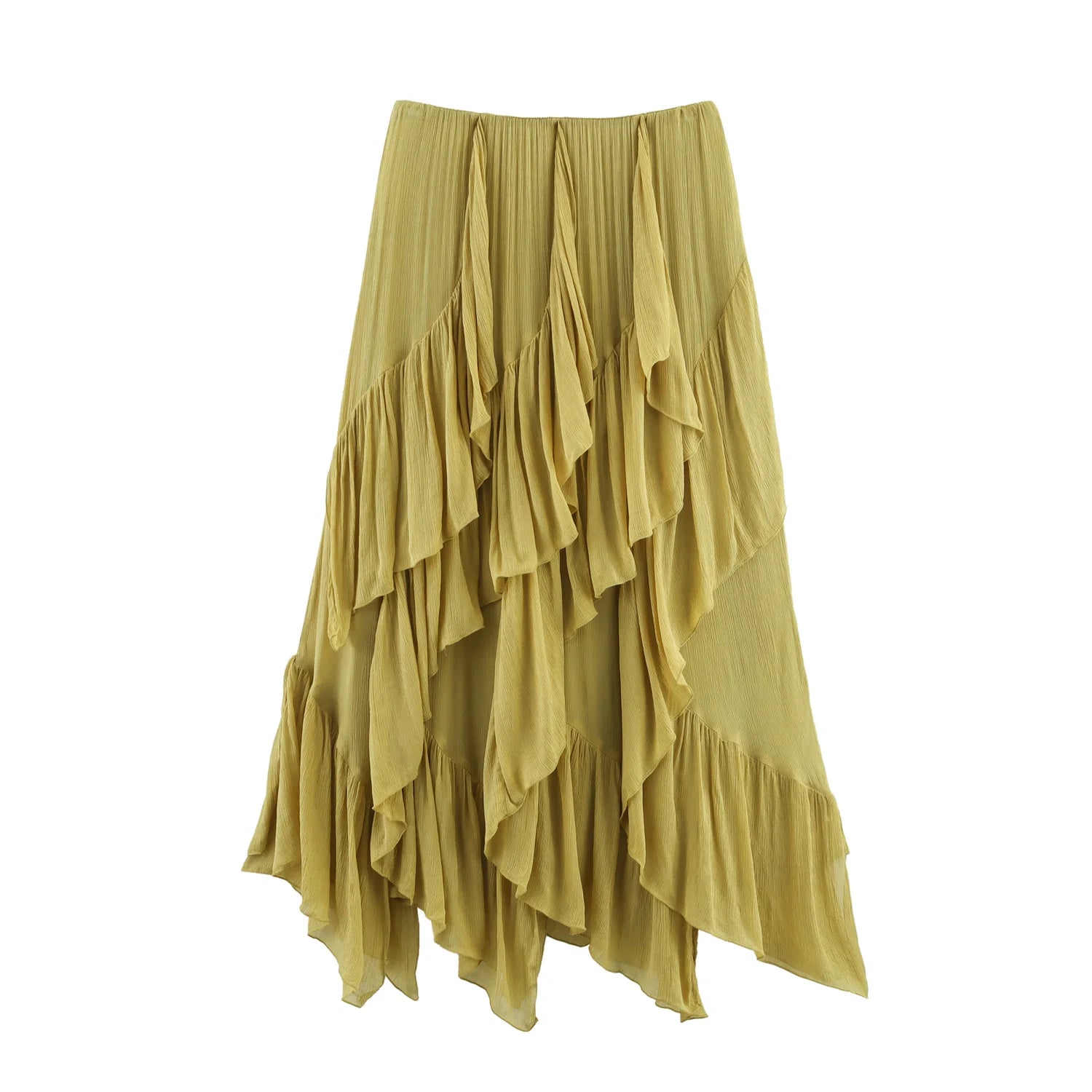 Women's Half Skirt Fashion Splicing Irregular Versatile Solid Color Temperament Summer New Half Skirt
