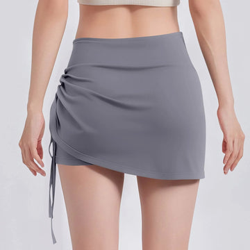Women'S Summer Clothes 2025 Solid Color Casual Athletic Fitness Running Yoga Pleated Shorts Skirt Tennis Skirt Mini Sports Skirt