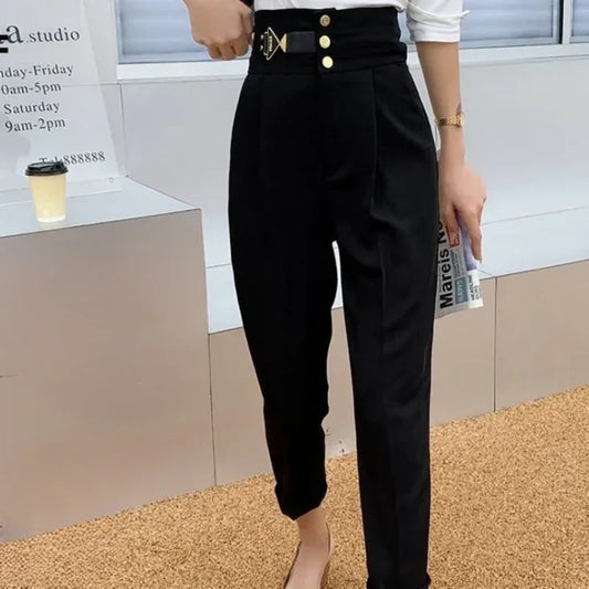 Women's Harem Pants Slacks High Waist Female Trousers Casual G Comfortable Stretch Vintage 90s Y2k Streetwear One Size Harajuku
