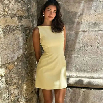 Avrilyaan Double Layer Woven Short Slim Sexy Dress Women 2024 Elegant Party Dress Sleeveless Bodycon Mini Summer Dress Vestidos