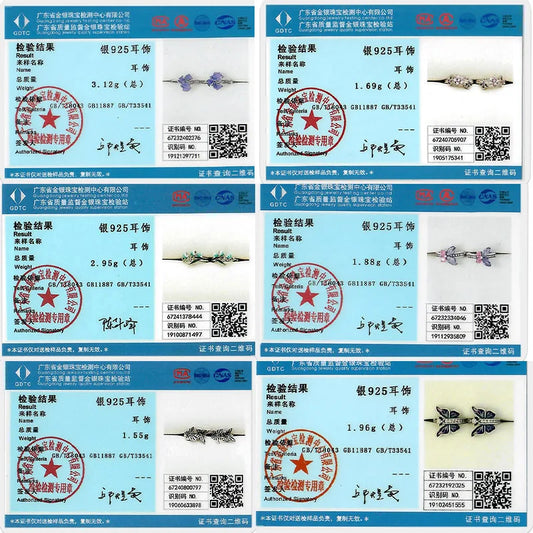 New 925 Sterling Silver Hoops Earrings Colorful Flower Butterfly Bee Drop Earring For Women Birthday Party Fashion Jewelry Gifts