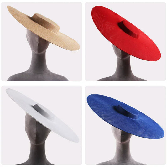 202505-bao ins chic faux linen diy Vintage style bride solid sun hat  women leisure cap
