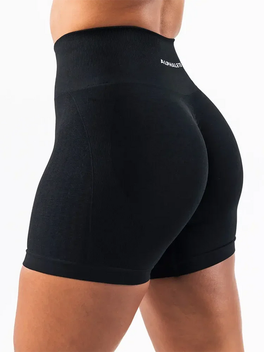Alphaete Peach Fitness Leggings Women's Gym Sports Tight Running Shorts Hip Five-point Pants High Waist Seamless Yoga Shorts