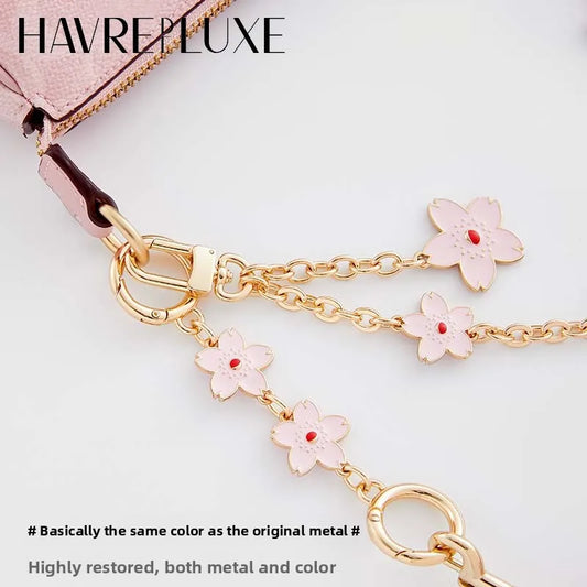 Sakura extension chain for women's bag fashion not easy to scratch and fade bag decoration chain bag accessories