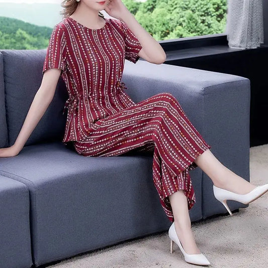 Wide Leg Women's Pants Two Piece Set New Matching Korea Stylish in Groups Outfit Classy Top and Bottom Aesthetic Ladies Trouser