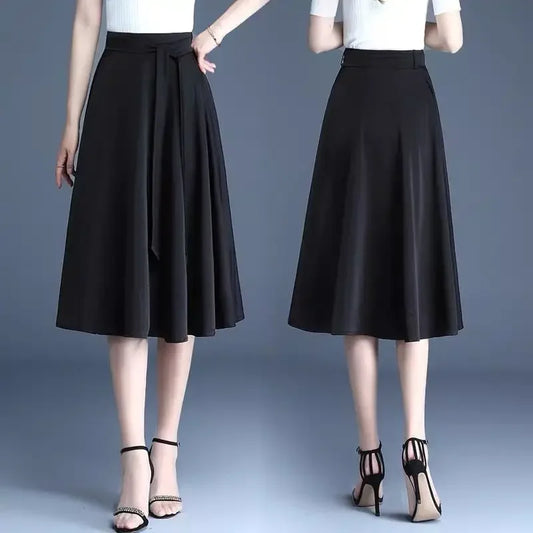 Woman Skirt Summer 2024 Midi A Line Skirts For Women Offer Original Hot Aesthetic New In Luxury Elegant Casual High Quality V