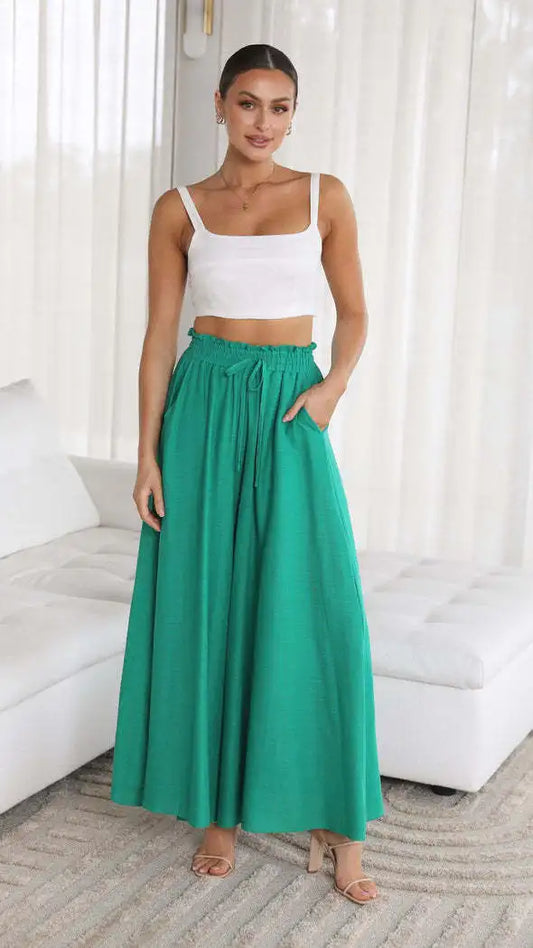 2025 Fall and Winter New Fashion Women's Pants Casual Wide-leg Popover Loose Pants