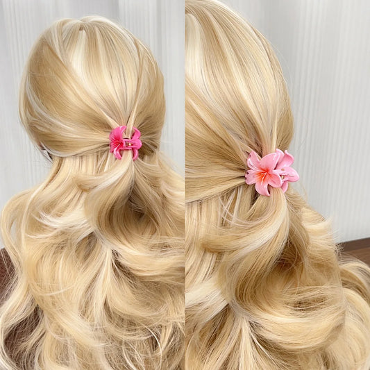 6Pcs Fashion Colorful Transparent Flower Small Hair Claw Clips clamp Hairpin Barrette for Thick Thin Hair Accessories for Women
