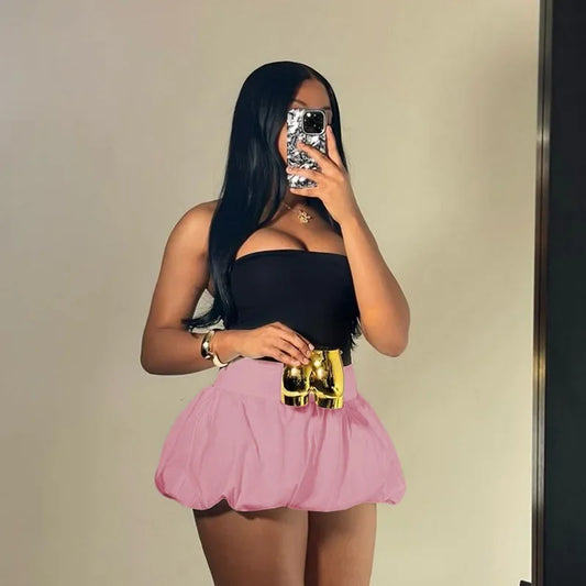 2024 New Sexy Women's Bubble Skirt High-Waisted Versatile Solid Color Fashionable Clothing 12 Colors 7 Sizes Available